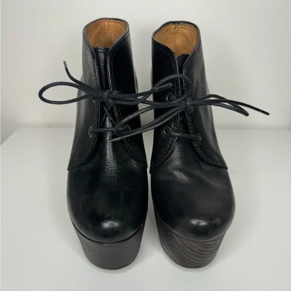 Lanvin Black Platform Booties - Size 39